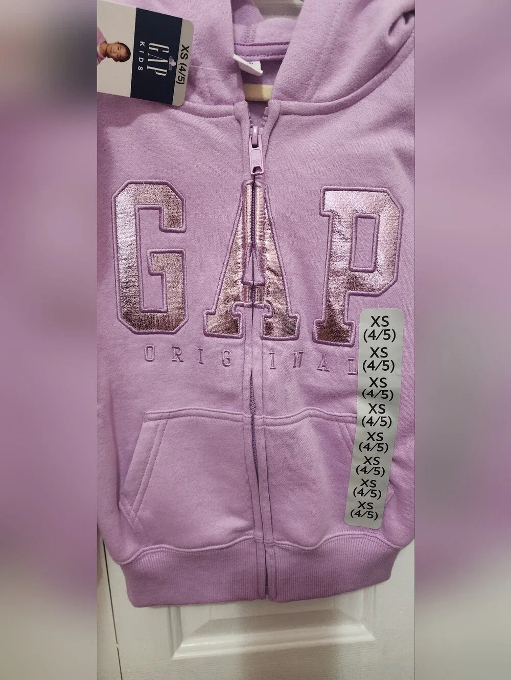 Gap Kids Girls Full Zip Fleece Hoodie NWT Size XS 4-5